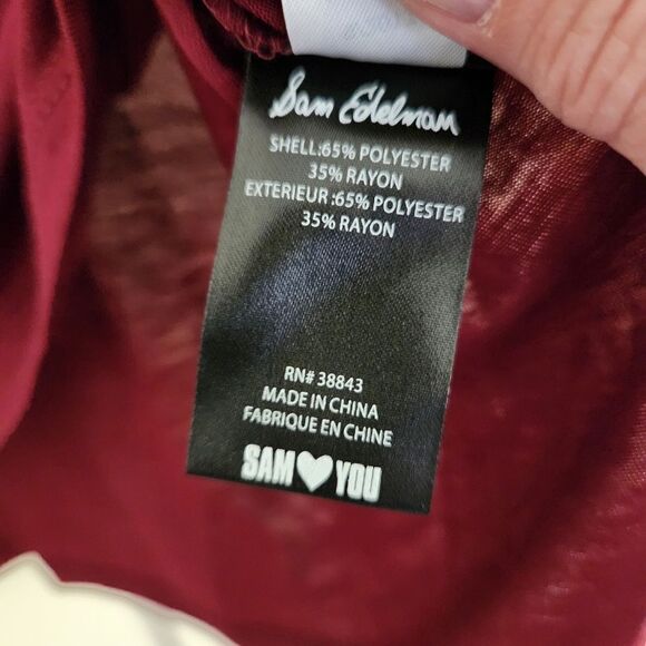 Sam Edelman Slogan High-Low Tee Wine Size XS - Picture 8 of 10